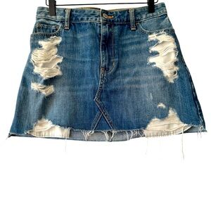 Hollister High Rise Denim Mini Skirt 9R/29”Waist